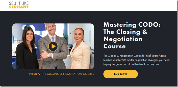 Mastering CODO - The Closing & Negotiations Course - Ryan Serhant