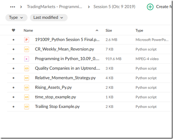 TradingMarkets - Programming in Python For Traders 2