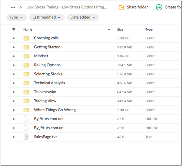 Low Stress Trading - Low Stress Options Program 1