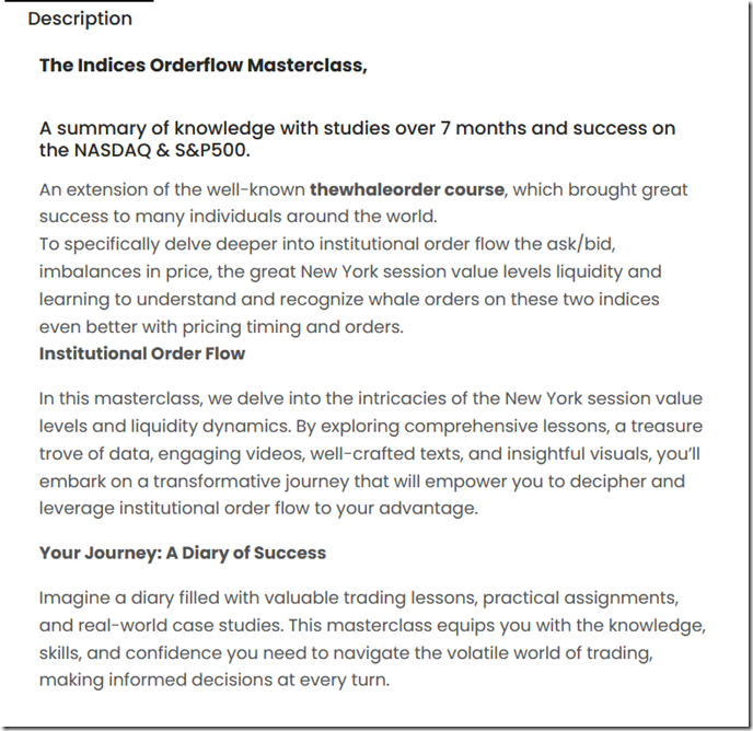 The Forex Scalpers - The Indices Orderflow Masterclass 1