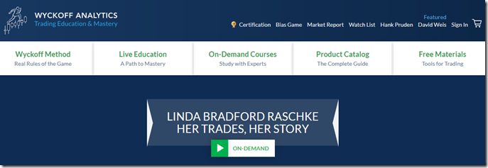 Wyckoff Analytics - Linda Bradford Raschke - Her Trades Her Story