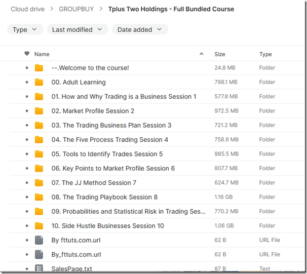 Tplus Two Holdings - Full Bundled Course 1