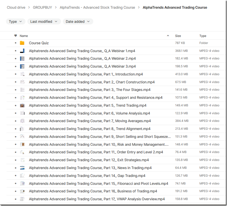 AlphaTrends - Advanced Stock Trading Course 1