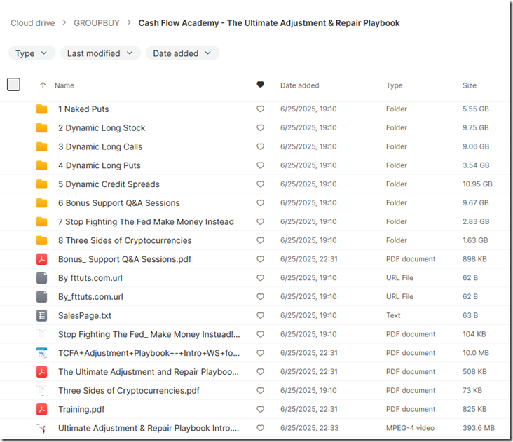 Cash Flow Academy - The Ultimate Adjustment & Repair Playbook1