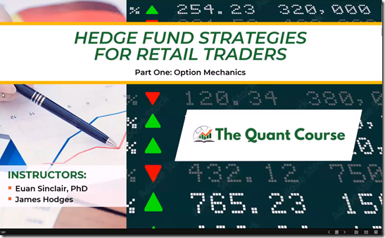 The Quant Course - Hedge Fund Strategies - Euan Sinclair & James Hodges