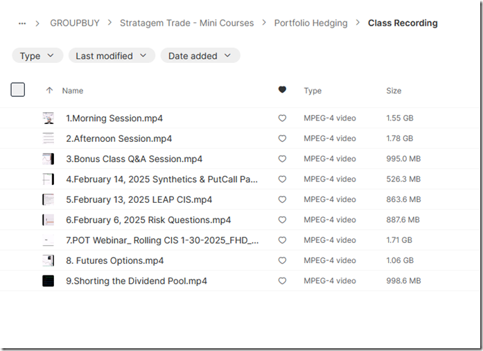 Stratagem Trade - Mini Courses - Portfolio Hedging 2025 4