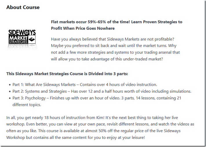 Van Tharp - Sideways Market Strategies Workshop 1