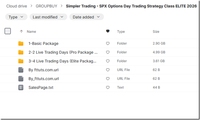 Simpler Trading - SPX Options Day Trading Strategy Class ELITE 1