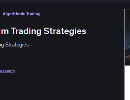 Advances in Momentum Trading Strategies
