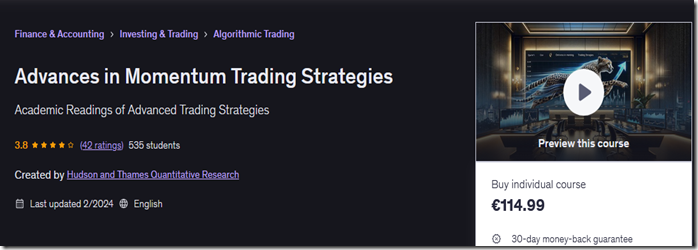 Advances in Momentum Trading Strategies