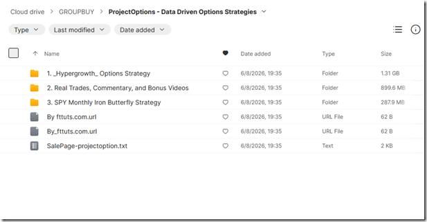 ProjectOptions - Data Driven Options Strategies 1
